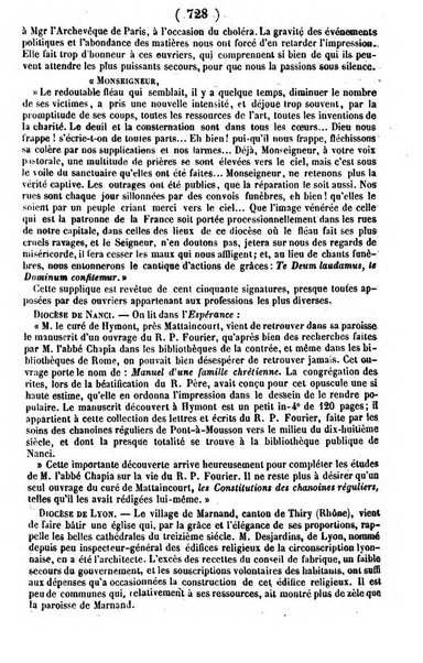 L'ami de la religion journal et revue ecclesiastique, politique et litteraire