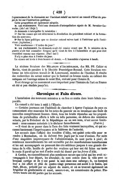 L'ami de la religion journal et revue ecclesiastique, politique et litteraire