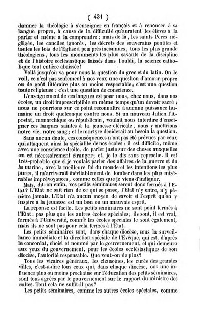 L'ami de la religion journal et revue ecclesiastique, politique et litteraire