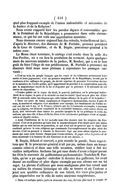 L'ami de la religion journal et revue ecclesiastique, politique et litteraire