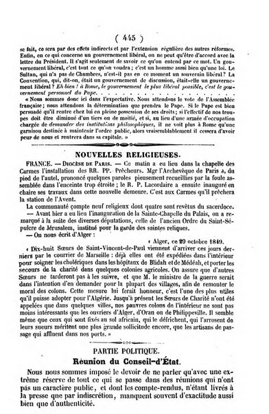 L'ami de la religion journal et revue ecclesiastique, politique et litteraire