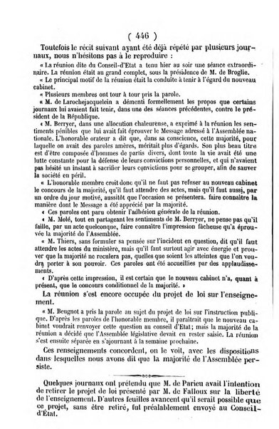 L'ami de la religion journal et revue ecclesiastique, politique et litteraire