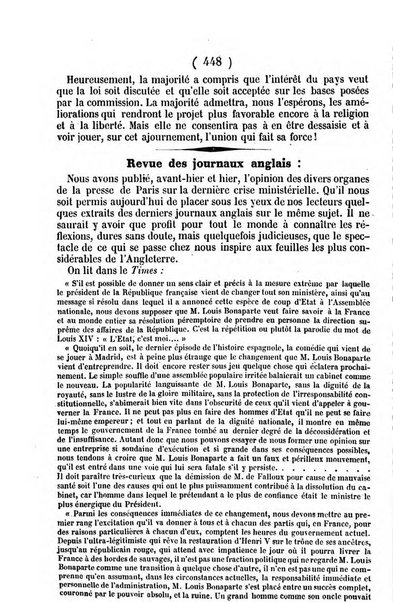 L'ami de la religion journal et revue ecclesiastique, politique et litteraire