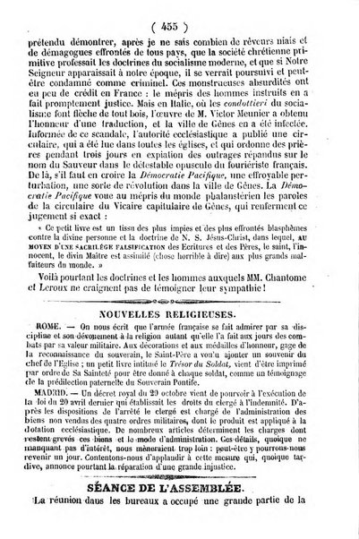 L'ami de la religion journal et revue ecclesiastique, politique et litteraire