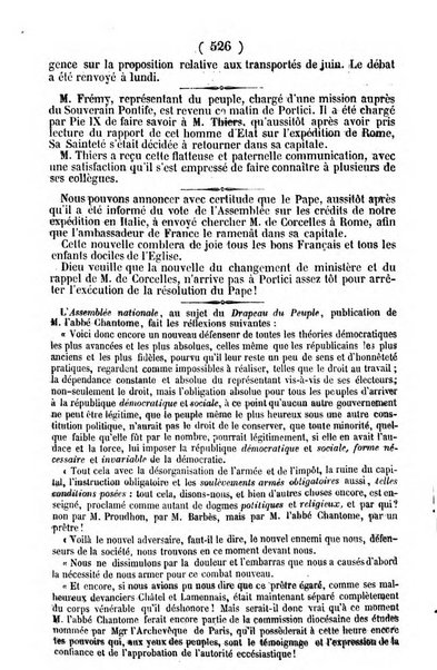 L'ami de la religion journal et revue ecclesiastique, politique et litteraire