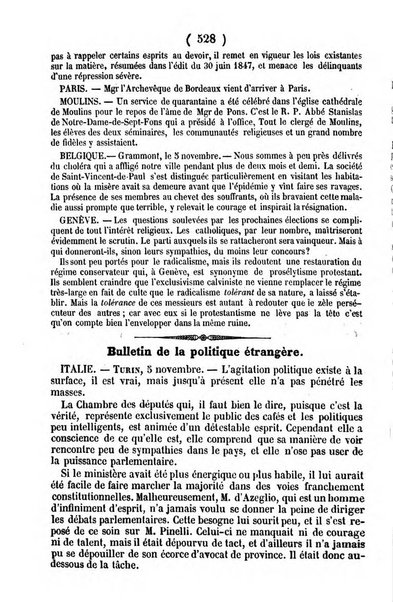 L'ami de la religion journal et revue ecclesiastique, politique et litteraire