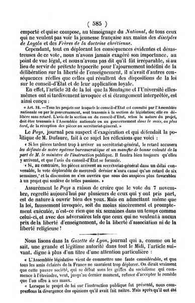 L'ami de la religion journal et revue ecclesiastique, politique et litteraire