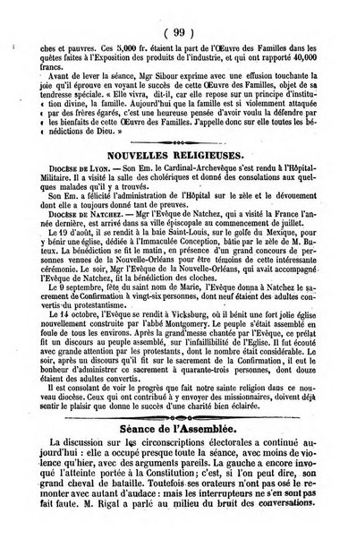 L'ami de la religion journal et revue ecclesiastique, politique et litteraire