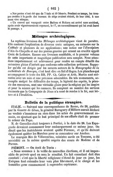 L'ami de la religion journal et revue ecclesiastique, politique et litteraire