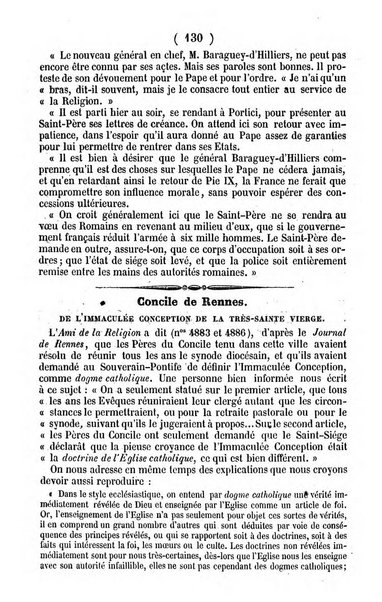 L'ami de la religion journal et revue ecclesiastique, politique et litteraire