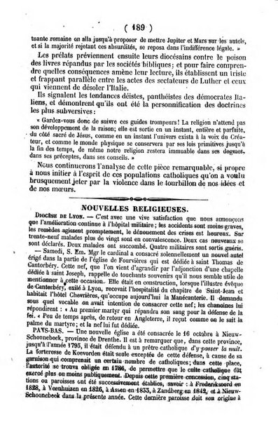 L'ami de la religion journal et revue ecclesiastique, politique et litteraire