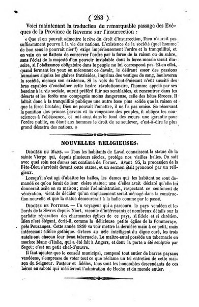 L'ami de la religion journal et revue ecclesiastique, politique et litteraire