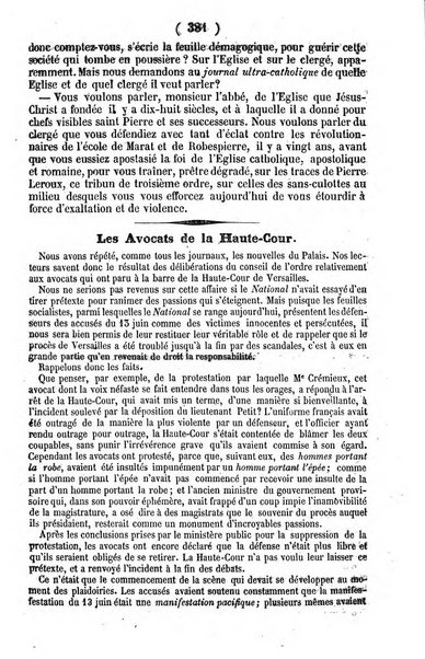 L'ami de la religion journal et revue ecclesiastique, politique et litteraire