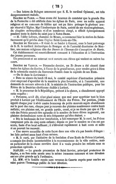 L'ami de la religion journal et revue ecclesiastique, politique et litteraire