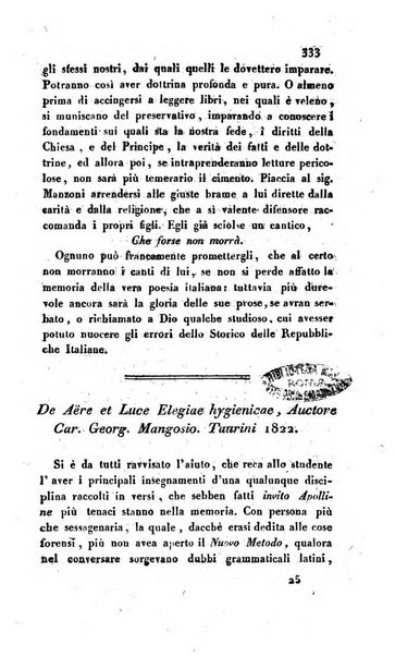 L'amico d'Italia nuovo giornale di lettere, scienze ed arti