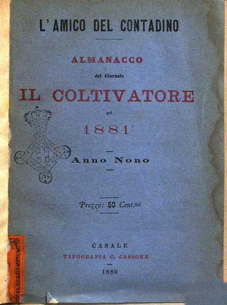 L'amico del contadino almanacco del giornale Il coltivatore