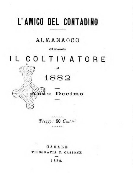 L'amico del contadino almanacco del giornale Il coltivatore