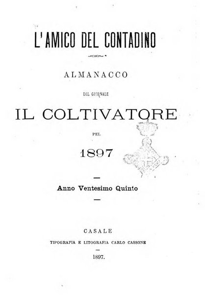 L'amico del contadino almanacco del giornale Il coltivatore