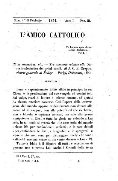 L'amico cattolico