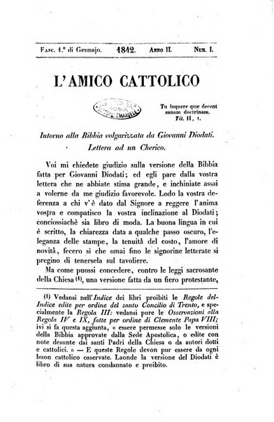 L'amico cattolico