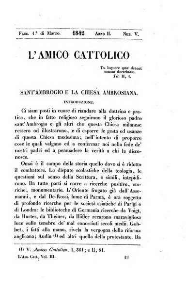 L'amico cattolico