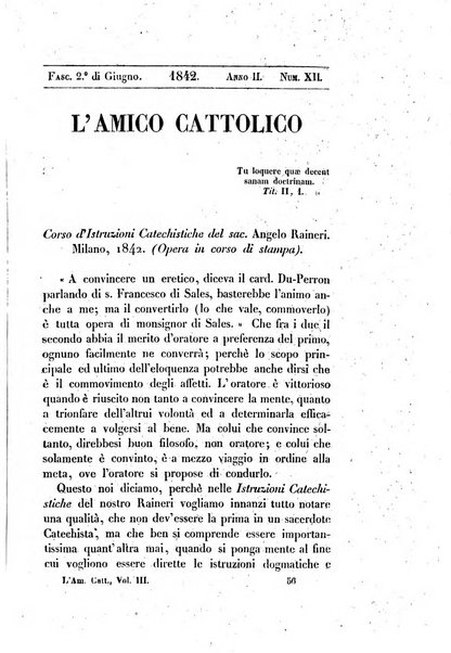 L'amico cattolico