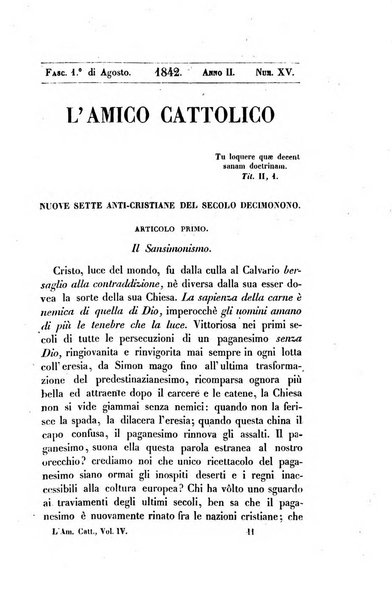 L'amico cattolico