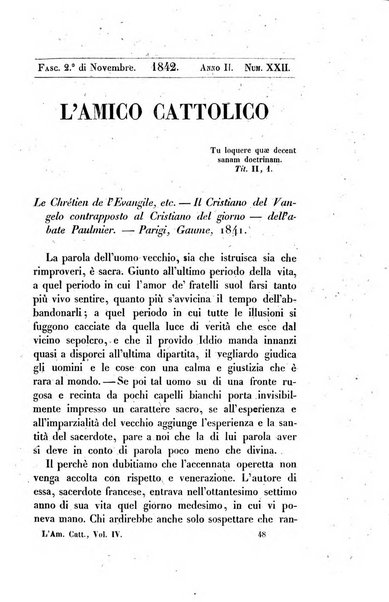 L'amico cattolico