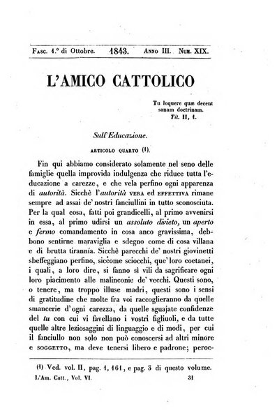 L'amico cattolico