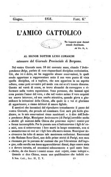 L'amico cattolico