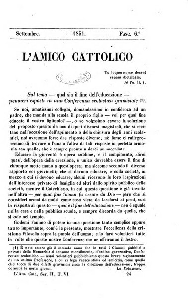 L'amico cattolico