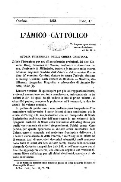 L'amico cattolico