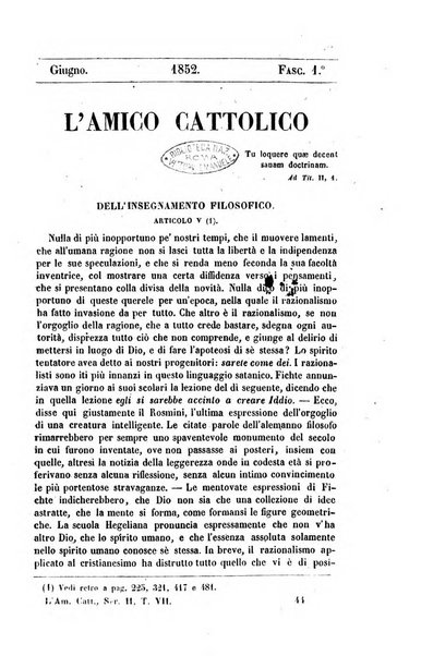 L'amico cattolico