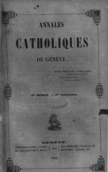 Annales catholiques de Geneve