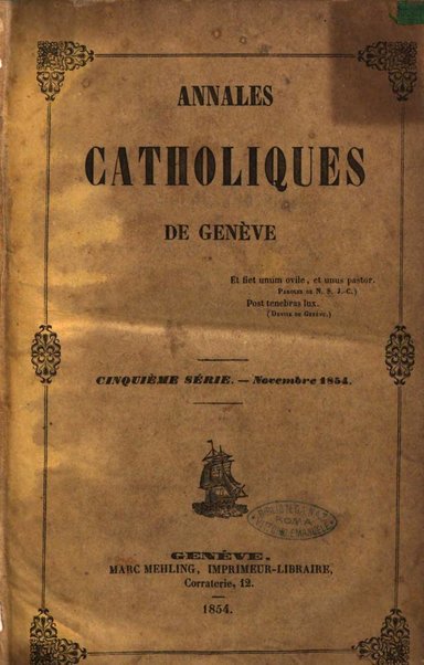 Annales catholiques de Geneve