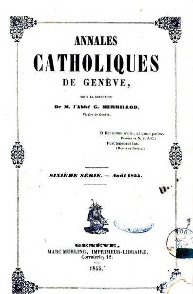 Annales catholiques de Geneve