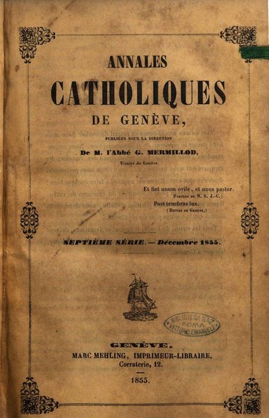 Annales catholiques de Geneve