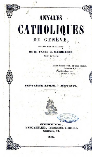 Annales catholiques de Geneve