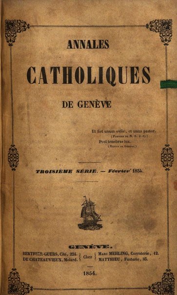 Annales catholiques de Geneve