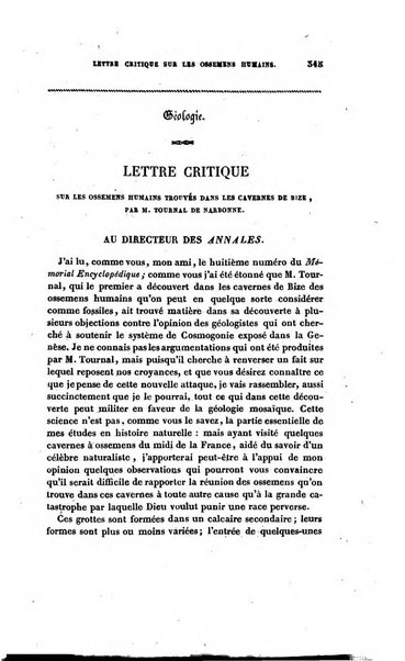 Annales de philosophie chretienne recueil periodique ...