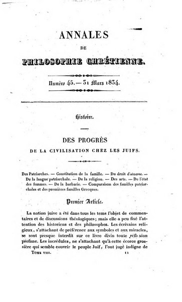 Annales de philosophie chretienne recueil periodique ...