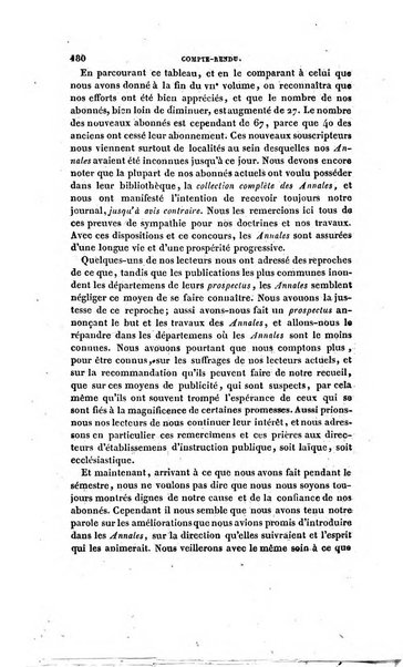 Annales de philosophie chretienne recueil periodique ...