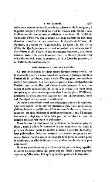 Annales de philosophie chretienne recueil periodique ...