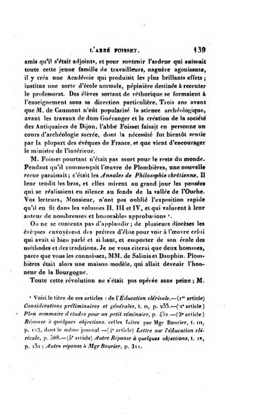 Annales de philosophie chretienne recueil periodique ...