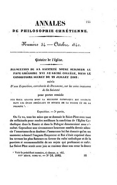 Annales de philosophie chretienne recueil periodique ...