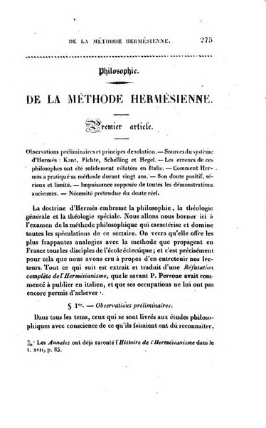 Annales de philosophie chretienne recueil periodique ...