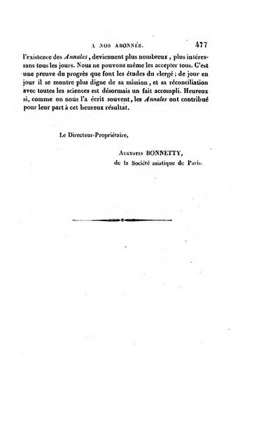 Annales de philosophie chretienne recueil periodique ...