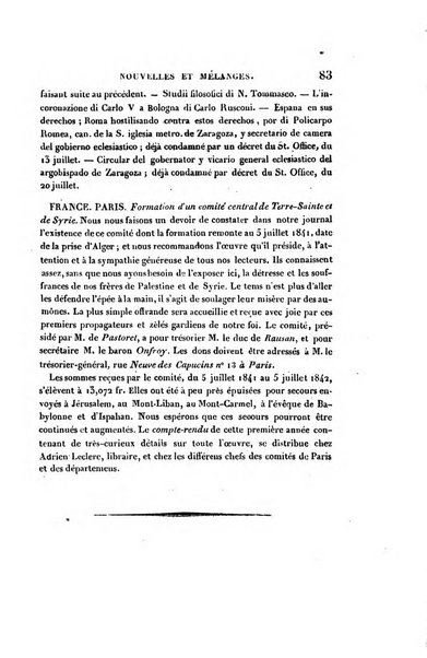 Annales de philosophie chretienne recueil periodique ...