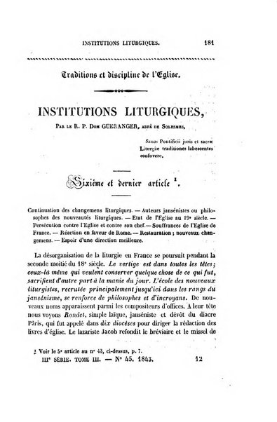 Annales de philosophie chretienne recueil periodique ...