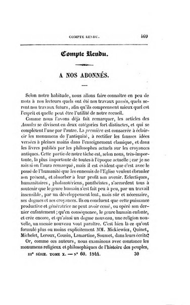 Annales de philosophie chretienne recueil periodique ...